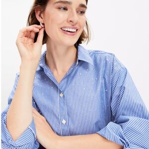 Sparkle Blue Striped Button-Up Shirt
